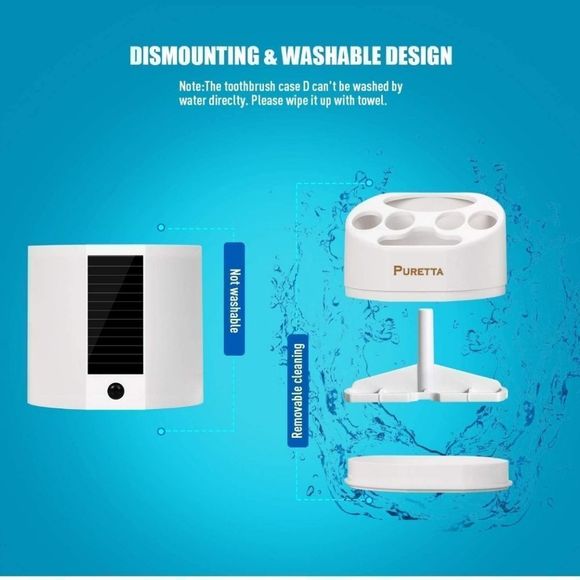 Toothbrush Holder UV for Toothbrush Solar Energy with 4 Toothbrush Slots - Picture 2 of 4